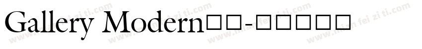 Gallery Modern字体字体转换